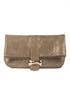 Hudson Metallic Lines Clutch by Lauren Merkin