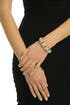 Gold Pave Pyramid Stud Bracelet by CC Skye