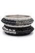 Black Ice Bangle Set by Chamak by Priya Kakkar