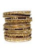 Black & Gold Bangle Set by Cinder & Charm