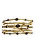 Black Stone Bangle Set by Cinder & Charm