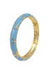 Robin's Egg Rhinestone Bangle by Cinder & Charm