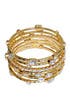 Gold Scalloped Bangle Set by RJ Graziano