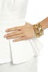 Gold Scalloped Bangle Set by RJ Graziano