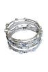 Silver Scalloped Bangle Set by RJ Graziano