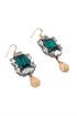 Entrapping Emerald Stone Drop Earrings by Anton Heunis