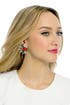 Red Lotus Earrings by Anton Heunis