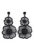 Jet Flower Earrings by Azaara