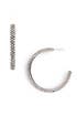 Silver Crystal Hoop Earrings by Azaara