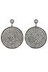 Silver Disc Earrings by Azaara