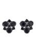 Black Crystal Cluster Earrings