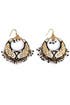 Black Moon Earrings by Chamak by Priya Kakkar