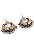 Black Moon Earrings by Chamak by Priya Kakkar