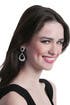 Black Crystal Drop Earrings by Ciner
