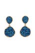 Sapphire Druzy Earrings by Coralia Leets