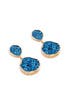 Sapphire Druzy Earrings by Coralia Leets