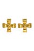 Vintage Chanel Cross Ribbon Earrings by Decades Vintage