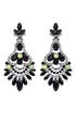 Jet and Jade Navette Earrings by Elizabeth Cole
