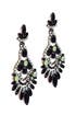 Jet and Jade Navette Earrings by Elizabeth Cole