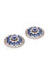 Crystalized Blue Mum Earrings by Janis Savitt