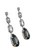 Smokey Crystal Drop Earrings by Janis Savitt