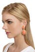 Crystallized Salmon Drop Earrings by Kenneth Jay Lane