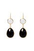 Half Moon Double Drop Earrings by Margaret Elizabeth