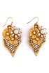 Gaia's Golden Leaf Earrings by Miriam Haskell