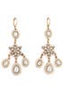 Ice and Pearl Crystal Earrings by Nicole Miller Accessories