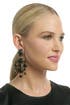 Black Ornate Earrings by Oscar de la Renta