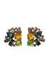 Emerald Confetti Cluster Earrings by Oscar de la Renta