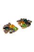 Emerald Confetti Cluster Earrings by Oscar de la Renta