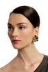 Emerald Confetti Cluster Earrings by Oscar de la Renta
