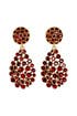 Garnet Pave Bouquet Earring by Oscar de la Renta