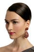 Garnet Pave Bouquet Earring by Oscar de la Renta