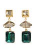 Moderne Emerald Earrings by Oscar de la Renta