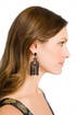 Jet Fringe Fan Earrings by Sequin
