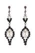 Black and Crystal Chandelier Earrings by Tom Binns