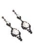 Black and Crystal Chandelier Earrings by Tom Binns