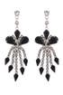 Black and Crystal Waterfall Earrings by Tom Binns