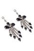 Black and Crystal Waterfall Earrings by Tom Binns