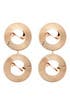 Gold Duo Disk Earrings by Tuleste Market