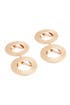 Gold Duo Disk Earrings by Tuleste Market