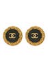 Vintage Chanel Black Button CC Earrings by WGACA Vintage