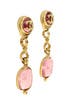 Vintage Chanel Pink Gripoix Drop Earrings by WGACA Vintage