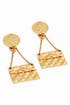 Vintage Chanel Flap Bag Earrings by WGACA Vintage