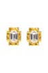 Vintage Chanel Crystal Rectangle Earrings by WGACA Vintage