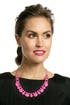 Pink Stone Blaze Necklace by Adia Kibur