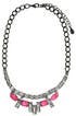 Pink Neon Crystal Bib by Cinder & Charm