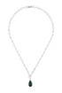 Emerald and Crystal Drop Necklace by Crislu